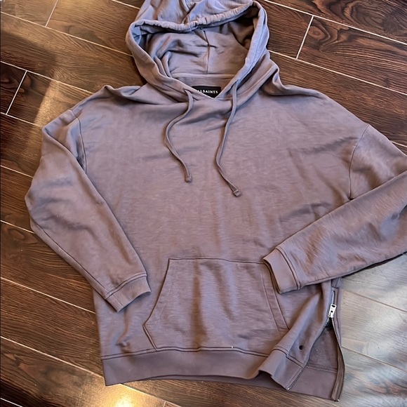 All Saints Gray Sweatshirt Pullover Hoodie - Picture 1 of 4